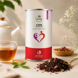 Timely Tea Kama Herbal Tea with Tulsi, Ashwagandha and Ayurvedic herbs