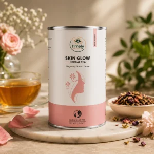 Skin Glow Herbal Tea by Timely Tea – Natural Herbal Tea for Healthy Radiant Skin