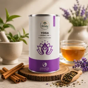 Yoga Herbal Tea by Timely Tea – Natural Herbal Tea for Relaxation, Meditation & Wellness